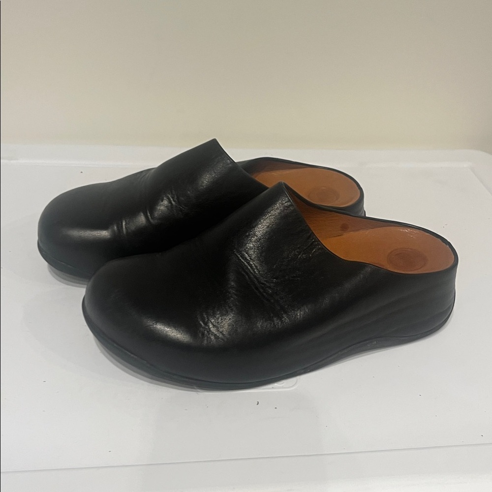 Black Leather Mules - Picture 4 of 6